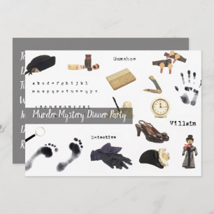 Die Nacht des Mordgeheimnisses, der das Abendessen Einladung