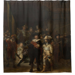 Die Nacht des Rembrandt-Barock-Meisterwerk Duschvorhang
