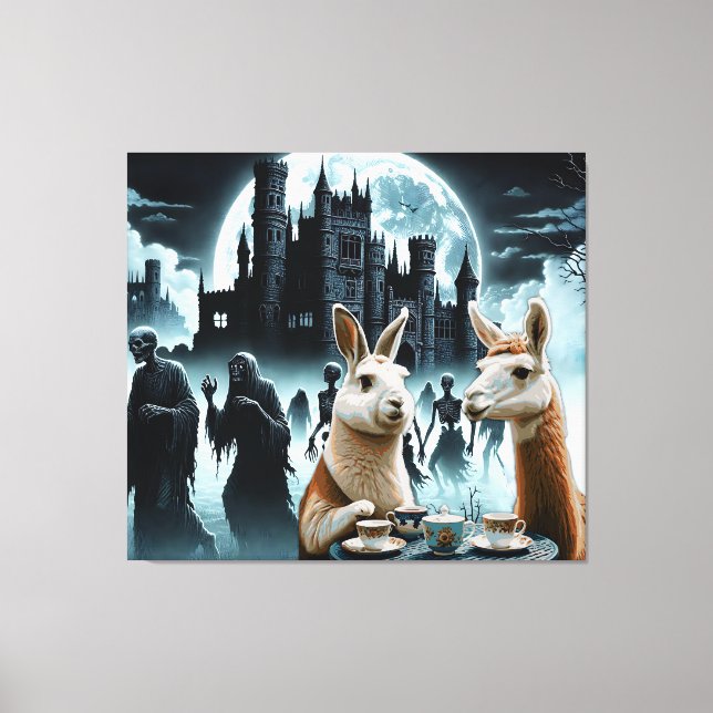 Die Nacht des Toten Tees Party Leinwanddruck (Vorderseite)