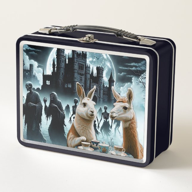 Die Nacht des Toten Tees Party Metall Brotdose (Vorderseite)