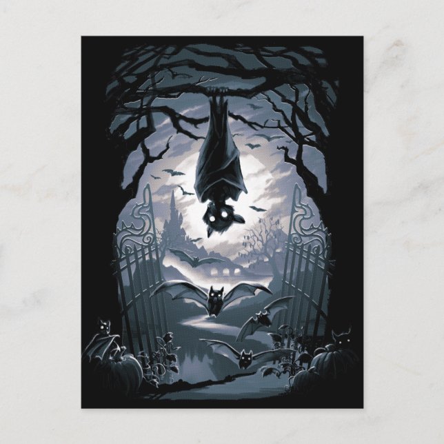 Die Nacht heißt Sie willkommen Postkarte (Vorderseite)