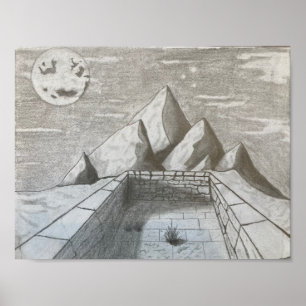 Die Nacht im Gebirge Poster