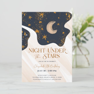 Die Nacht unter den Sternen Einladung zum Geburtst