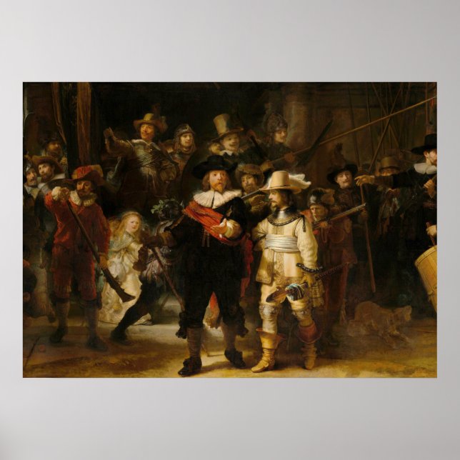 Die Nacht von Rembrandt van Rijn Poster (Vorne)