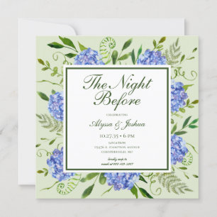 Die Nacht vor Blue Hydrangea Einladung