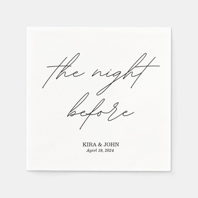 Die Nacht vor dem Cocktail Napkin Serviette (Vorderseite)