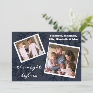 Die Nacht vor dem Familienfoto Feiertagskarte