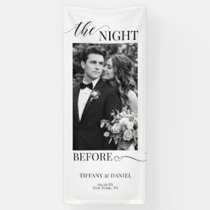 Die Nacht vor dem Hochzeitsempfang Willkommen Banner