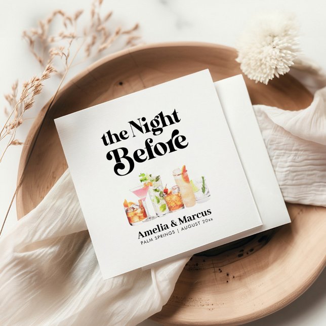 Die Nacht vor dem Retro-Probe-Dinner Serviette (Von Creator hochgeladen)