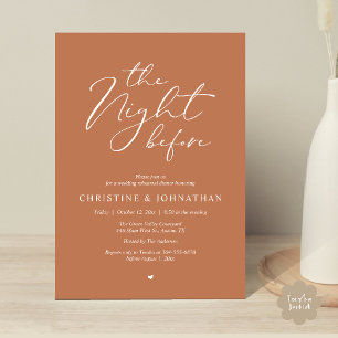 Die Nacht vor dem romantischen Hochzeitsessen Prob Einladung