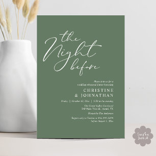 Die Nacht vor dem romantischen Hochzeitsessen Prob Einladung