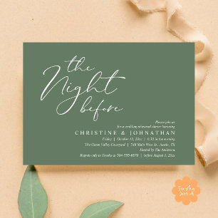 Die Nacht vor dem romantischen Hochzeitsessen Prob Einladung