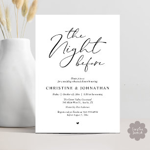 Die Nacht vor dem romantischen Hochzeitsessen Prob Einladung