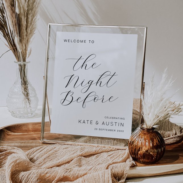 Die Nacht vor dem stylischen Script-Probe-Zeichen Poster (Von Creator hochgeladen)