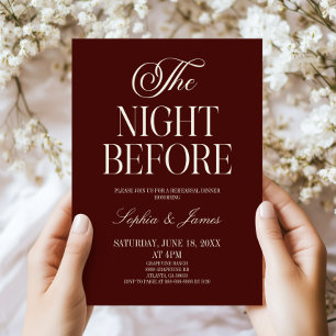 Die Nacht vor der Burgunder-Hochzeitsprobe Einladung