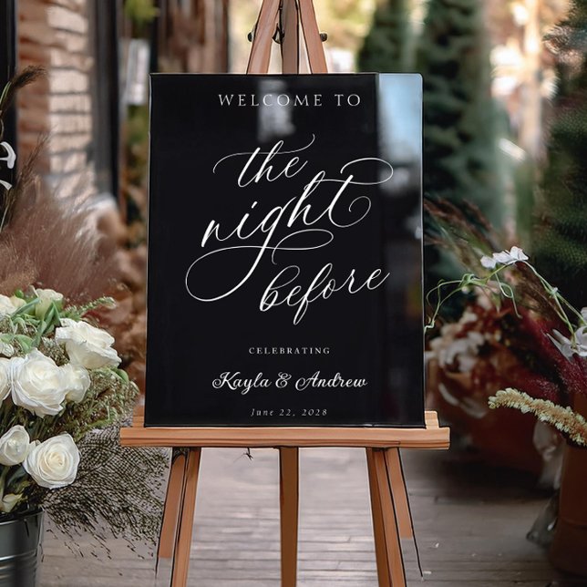 Die Nacht vor der Hochzeit Probe Begrüßungszeichen Acrylschild (Von Creator hochgeladen)