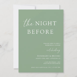 Die Nacht vor der Hochzeit Probe Dinner Invitati Einladung