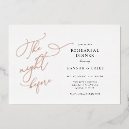 Die Nacht vor der Hochzeit Probe real Folieneinladung