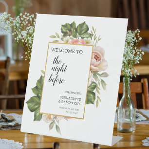Die Nacht vor der Hochzeit von Boho Calligrafy Sockelschild