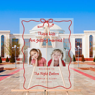 Die Nacht vor der Hochzeit von Fotos der Kindheit Acrylschild