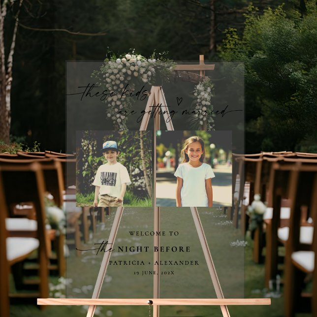 Die Nacht vor der Hochzeit von Fotos der Kindheit Acrylschild (Von Creator hochgeladen)