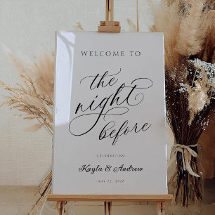 Die Nacht vor der Hochzeit - Willkommen in der Pro Acrylschild