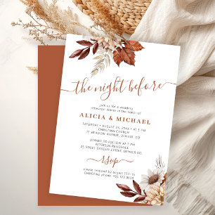 Die Nacht vor der Hochzeitsprobe Dinner Einladung