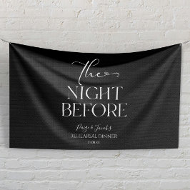 Die Nacht vor der kleinen Hochzeit Probe Dinner Banner