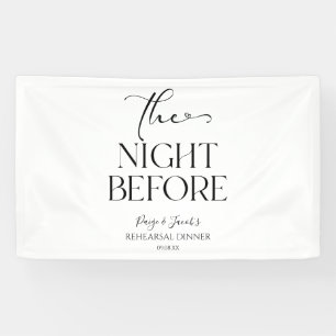 Die Nacht vor der kleinen Hochzeit Probe Dinner Banner