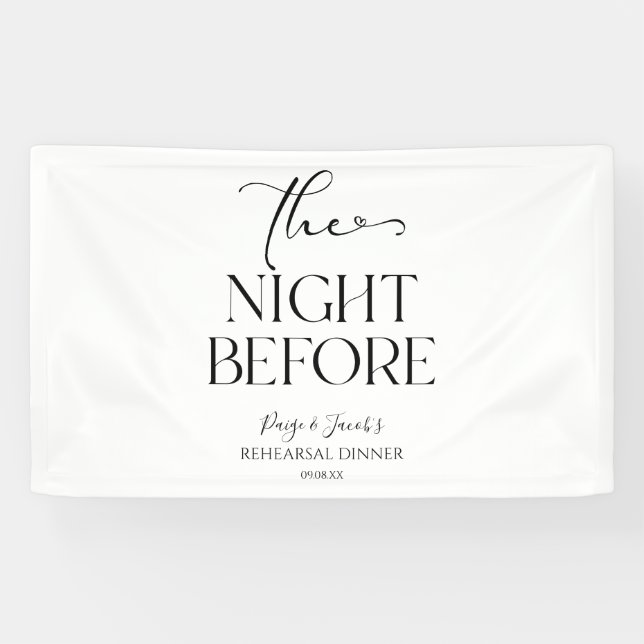 Die Nacht vor der kleinen Hochzeit Probe Dinner Banner (Horizontal)