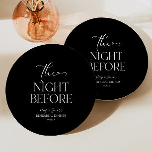 Die Nacht vor der kleinen Hochzeit Probe Dinner Pappteller
