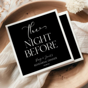 Die Nacht vor der kleinen Hochzeit Probe Dinner Serviette