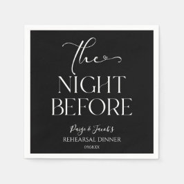 Die Nacht vor der kleinen Hochzeit Probe Dinner Serviette