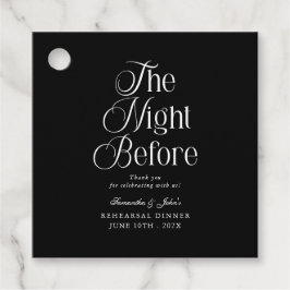 Die Nacht vor der Probeabendessen-Dankeschön Geschenkanhänger