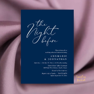Die Nacht vor der romantischen Hochzeitsprobe Dinn Einladung