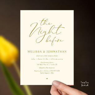 Die Nacht vor der romantischen Hochzeitsprobe Dinn Einladung
