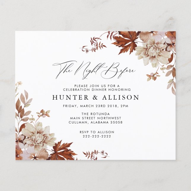 Die Nacht vor | Einladung Flyer (Vorne)