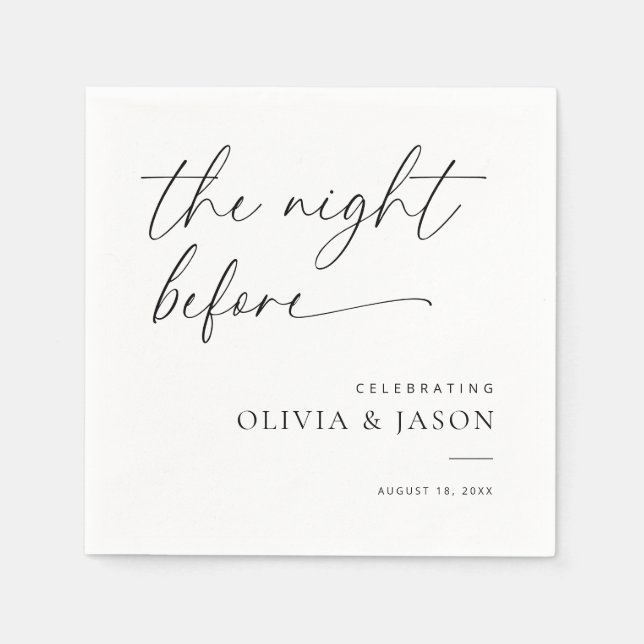 Die Nacht vor Napkins, das Probe-Dinner Napkins Serviette (Vorderseite)