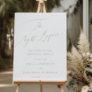 DIE NACHT VOR Sage Green Probe Dinner Poster