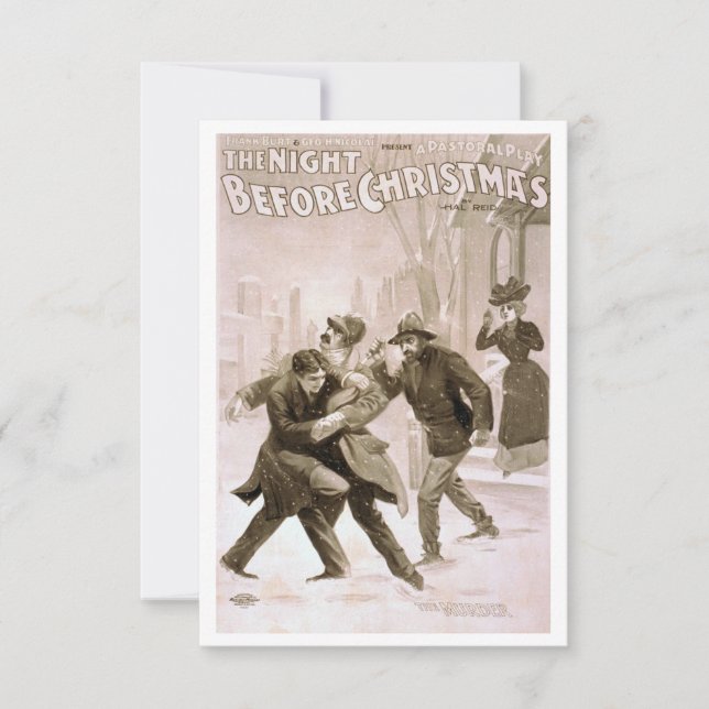 Die Nacht vor Weihnachten: Der Mord Dankeskarte (Vorderseite)