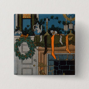 Die Nacht vor Weihnachten durch Denlow, 1903 Button