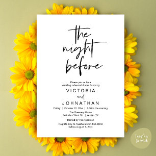 Die Nacht Vorher, Hochzeitsprobe-Dinnerparty Einladung