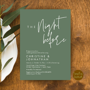 Die Nacht Vorher, Lockere Hochzeitsprobe Dinner Einladung