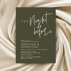 Die Nacht Vorher, Lockere Hochzeitsprobe Dinner Einladung