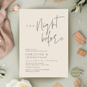 Die Nacht Vorher, Lockere Hochzeitsprobe Dinner Einladung