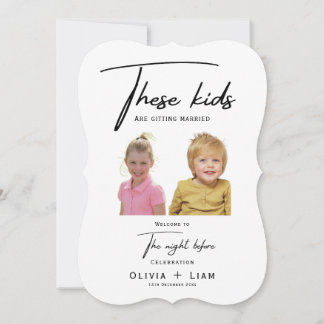 Die Nacht Vorher Mit Foto-Einladung, Diese Kinder  Einladung
