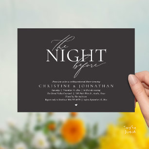 Die Nacht Vorher, Moderne Hochzeitsprobe-Abendesse Einladung