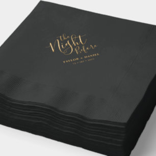 Die Nacht Vorher Probedinner zur Hochzeit Servietten Mit Folie