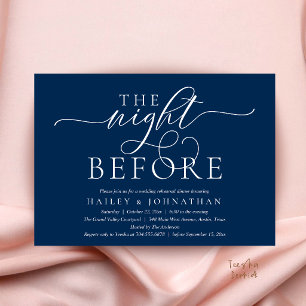 Die Nacht Vorher, Stilvolle Hochzeitsprobe Dinner Einladung