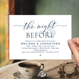 Die Nacht Vorher, Stilvolle Hochzeitsprobe Dinner Einladung